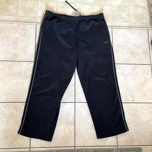 Champion gear polyester track wind breaker pants drawstring Men's Black wide